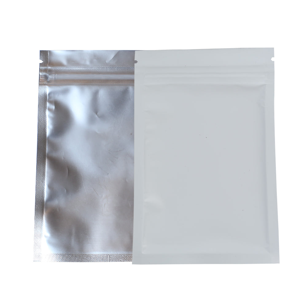 100x Food Bags Zip Lock Gripseal Flat Pouch 8.5x13CM Clear White BPA Free