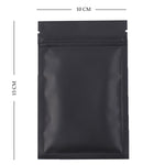 100x Matte Black Grip Seal Bags Flat Pouch For Food Packaging Heat Seal-able BPA Free Smell Free