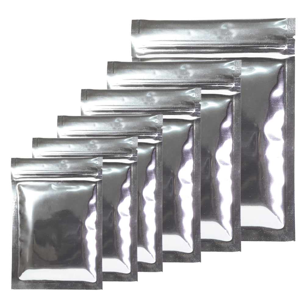 Gripseal Food Storage Preserve Bags Flat Pouch Packing Herbs/Spice Gloss Silver