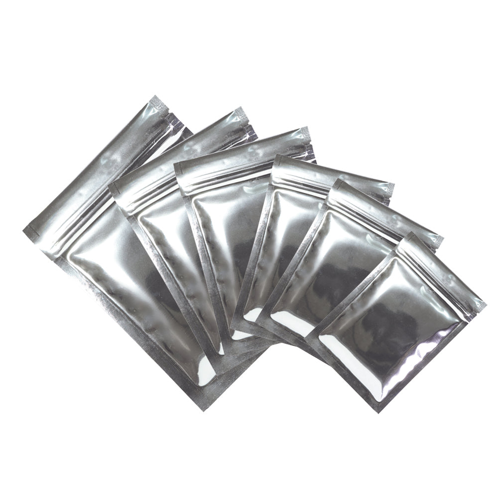Gripseal Food Storage Preserve Bags Flat Pouch Packing Herbs/Spice Gloss Silver