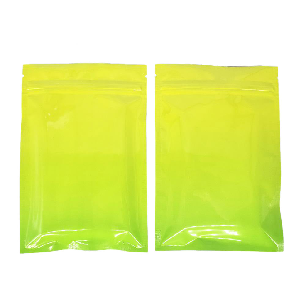 Gripseal Bags Zip Seal Lock Flat Pouch Yellow/Green 2 Tone BPA Free Food Packing