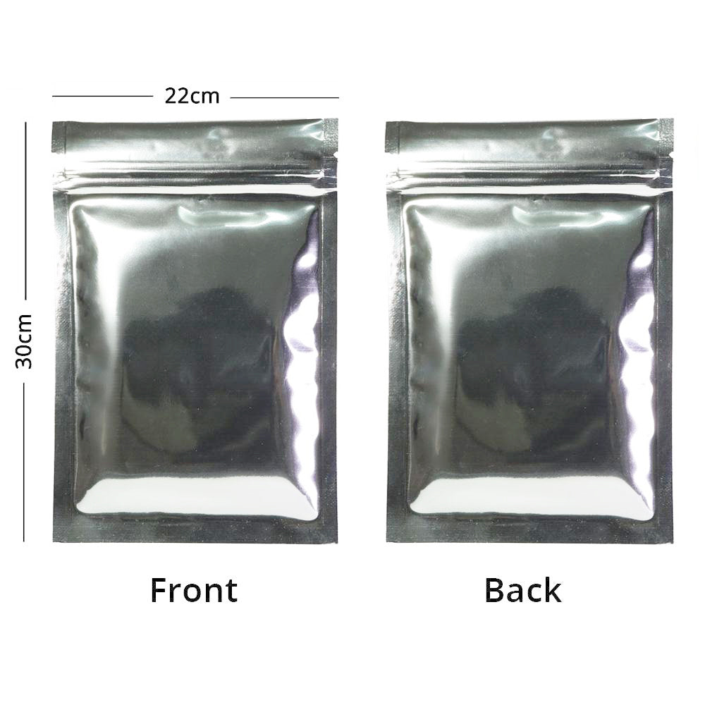 Gripseal Food Storage Preserve Bags Flat Pouch Packing Herbs/Spice Gloss Silver
