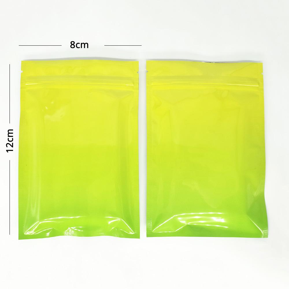 Gripseal Bags Zip Seal Lock Flat Pouch Yellow/Green 2 Tone BPA Free Food Packing