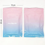100x Gripseal Bags Zip Seal Lock Flat Pouch BPA Free For Food Packaging 2 Tone Pink Blue