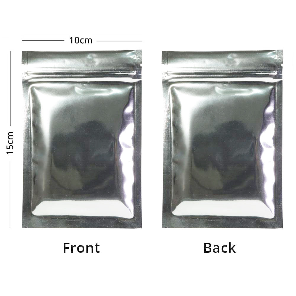 Gripseal Food Storage Preserve Bags Flat Pouch Packing Herbs/Spice Gloss Silver