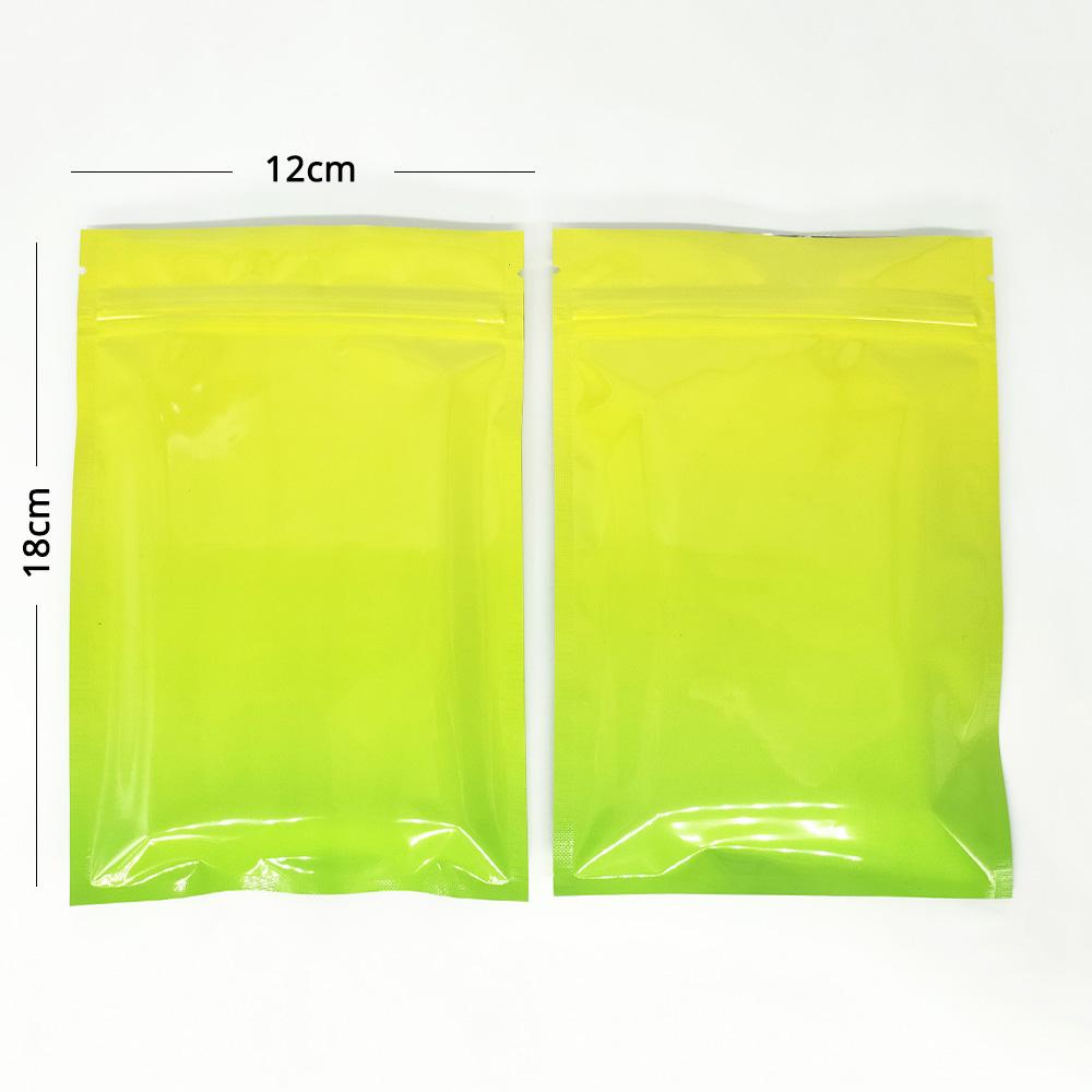 Gripseal Bags Zip Seal Lock Flat Pouch Yellow/Green 2 Tone BPA Free Food Packing