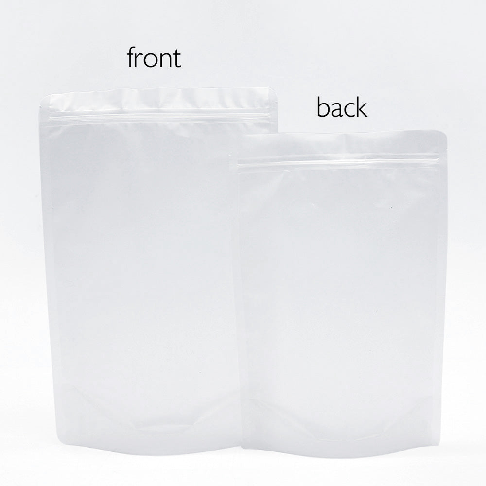 Heavy Duty Frosted Clear Grip Seal Gusset Bags Stand-Up Smell Free Food Grade
