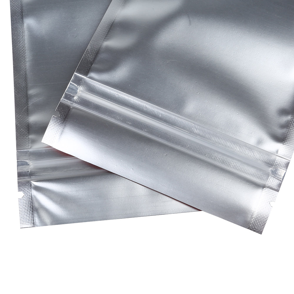 100x Clear/Black Grip Seal Bags Gusset Base Stand Up Pouch Food Packaging BPA/Smell Free