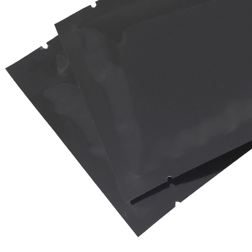 100x Matte Black Open Top Heat Sealant Bags Flat Pouch BPA Free Food Packaging