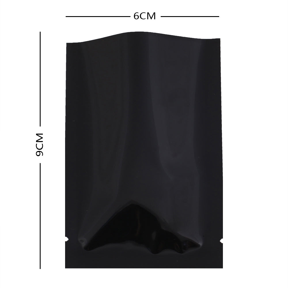 100x Matte Black Open Top Heat Sealant Bags Flat Pouch BPA Free Food Packaging