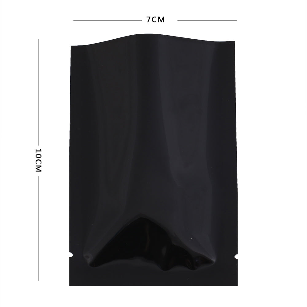 100x Matte Black Open Top Heat Sealant Bags Flat Pouch BPA Free Food Packaging