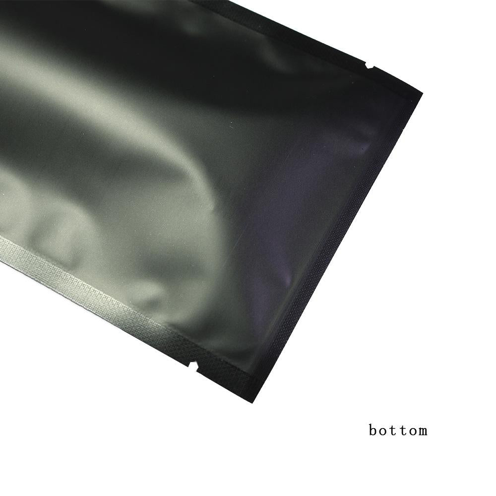 100x Clear Black Open Top Bags Flat Pouch Heat Sealant Pouches For Food Packaging BPA Free