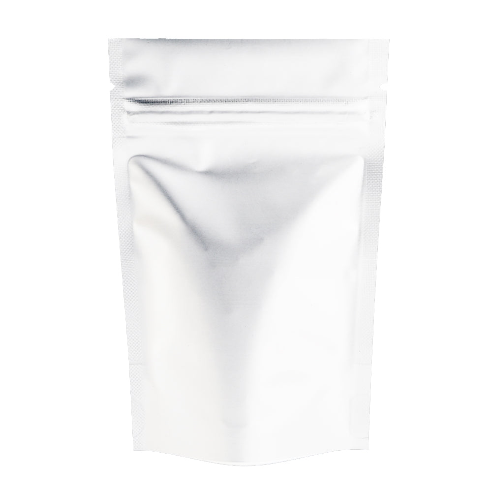 100x Gusset Base White Grip Seal Bags Stand-Up Pouch Strong Bag BPA Free For Food Packaging