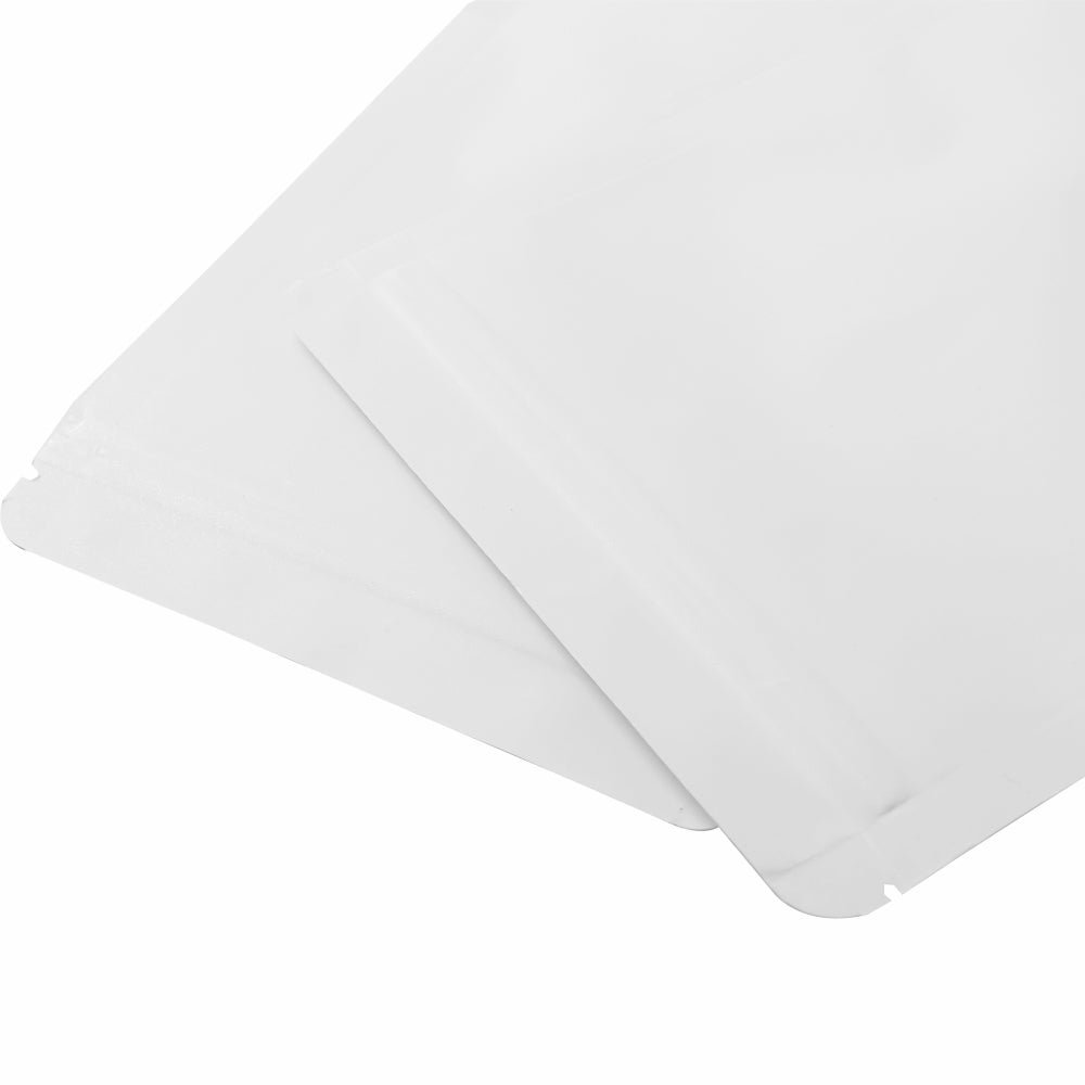 100x White Strong Grip Seal Gusset Craft Paper Bags BPA Free Smell Free For Food Packing