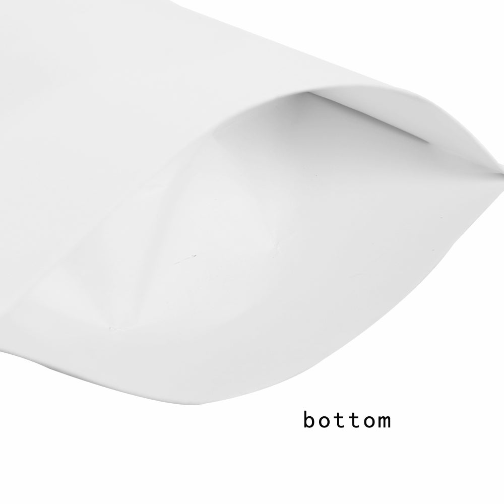 100x White Strong Grip Seal Gusset Craft Paper Bags BPA Free Smell Free For Food Packing