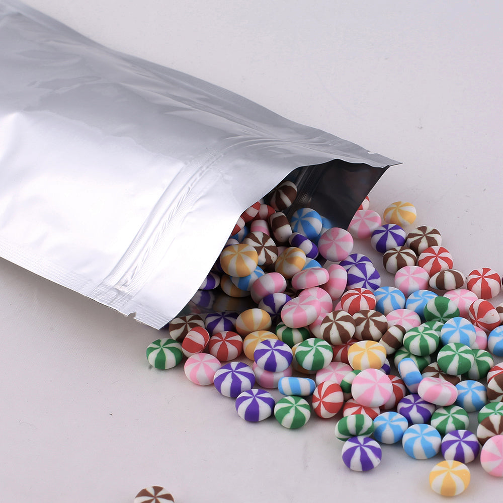 100x Silver Zip Seal Lock Gripseal Bags Flat Pouch Heavy Duty BPA Free Packing