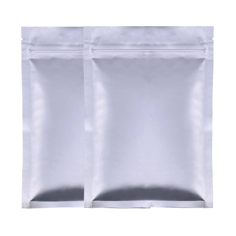 100x Silver Zip Seal Lock Gripseal Bags Flat Pouch Heavy Duty BPA Free Packing
