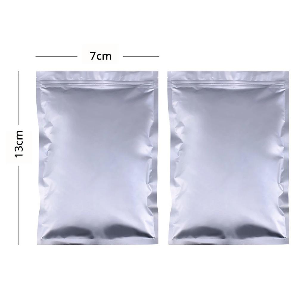 100x Silver Zip Seal Lock Gripseal Bags Flat Pouch Heavy Duty BPA Free Packing
