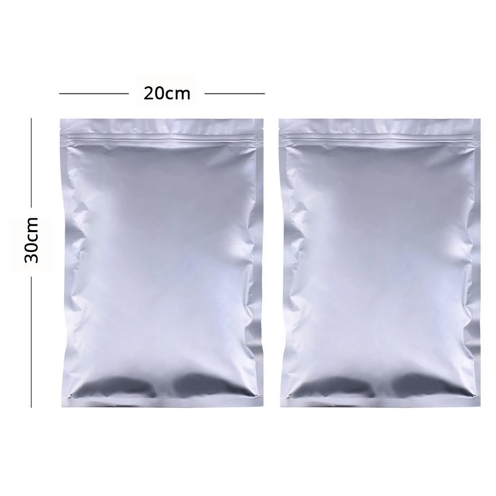 100x Silver Zip Seal Lock Gripseal Bags Flat Pouch Heavy Duty BPA Free Packing