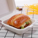 50x Biodegradable Compostable Ham Burger Box Container Fast Food Meal Takeaway