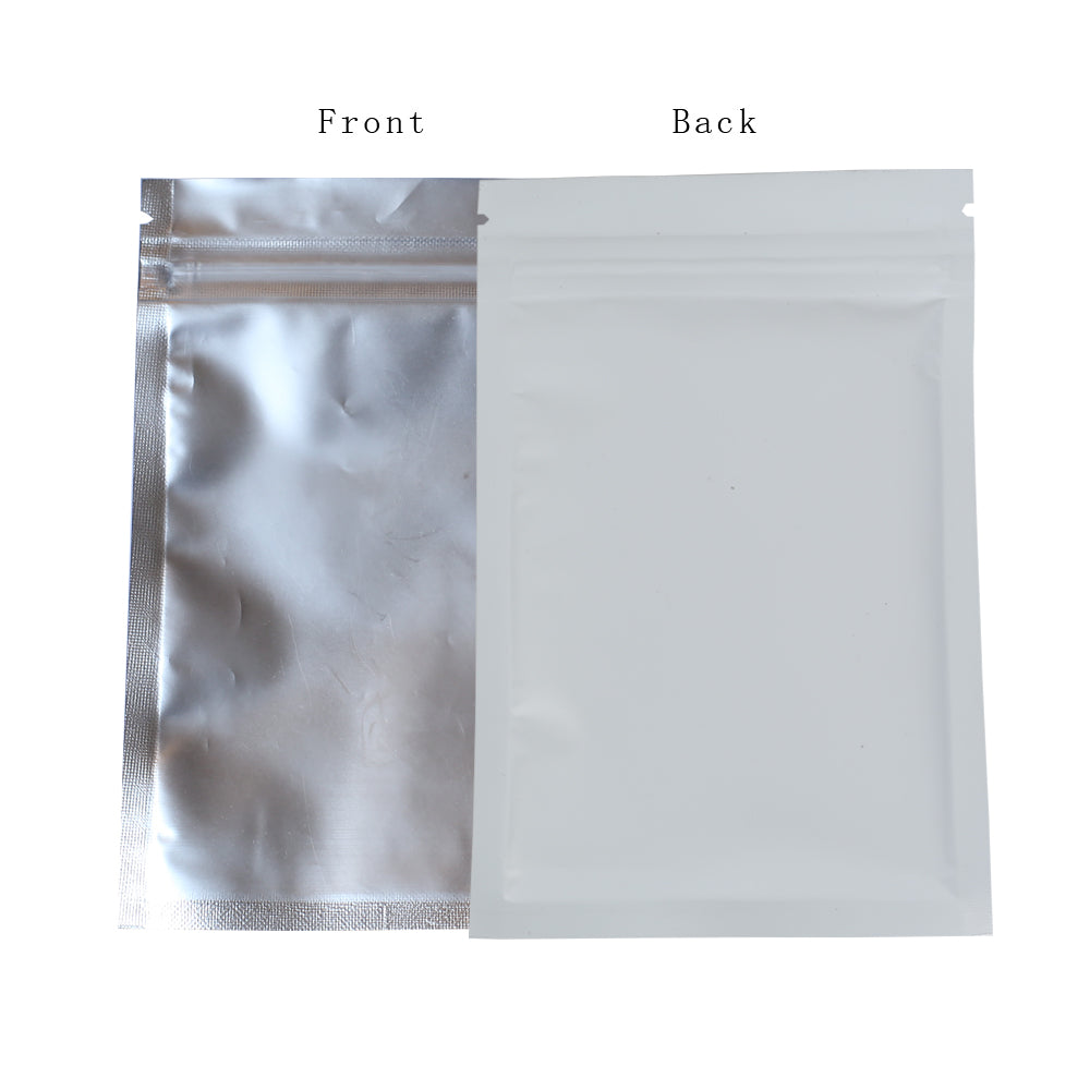 100x Food Bags Zip Lock Gripseal Flat Pouch 8.5x13CM Clear White BPA Free
