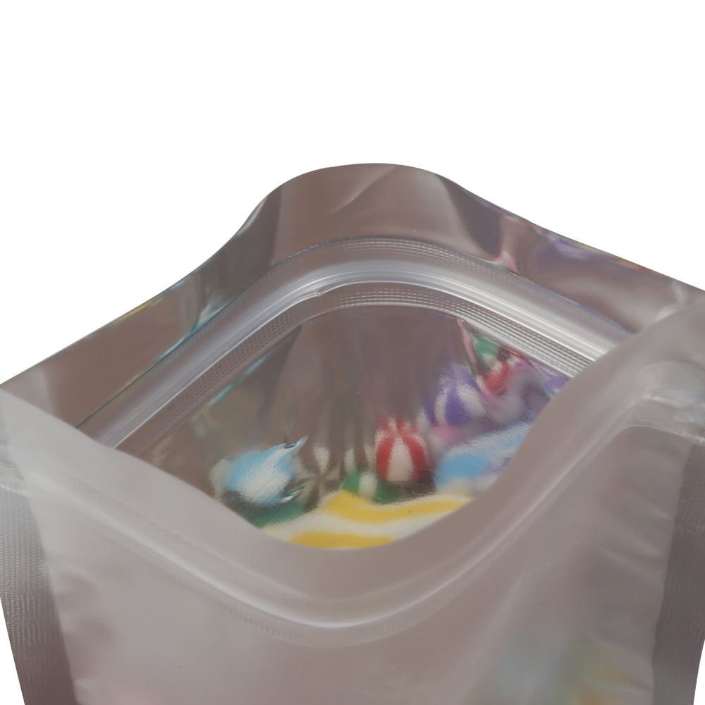 100x Food Bags Zip Lock Gripseal Flat Pouch 8.5x13CM Clear White BPA Free