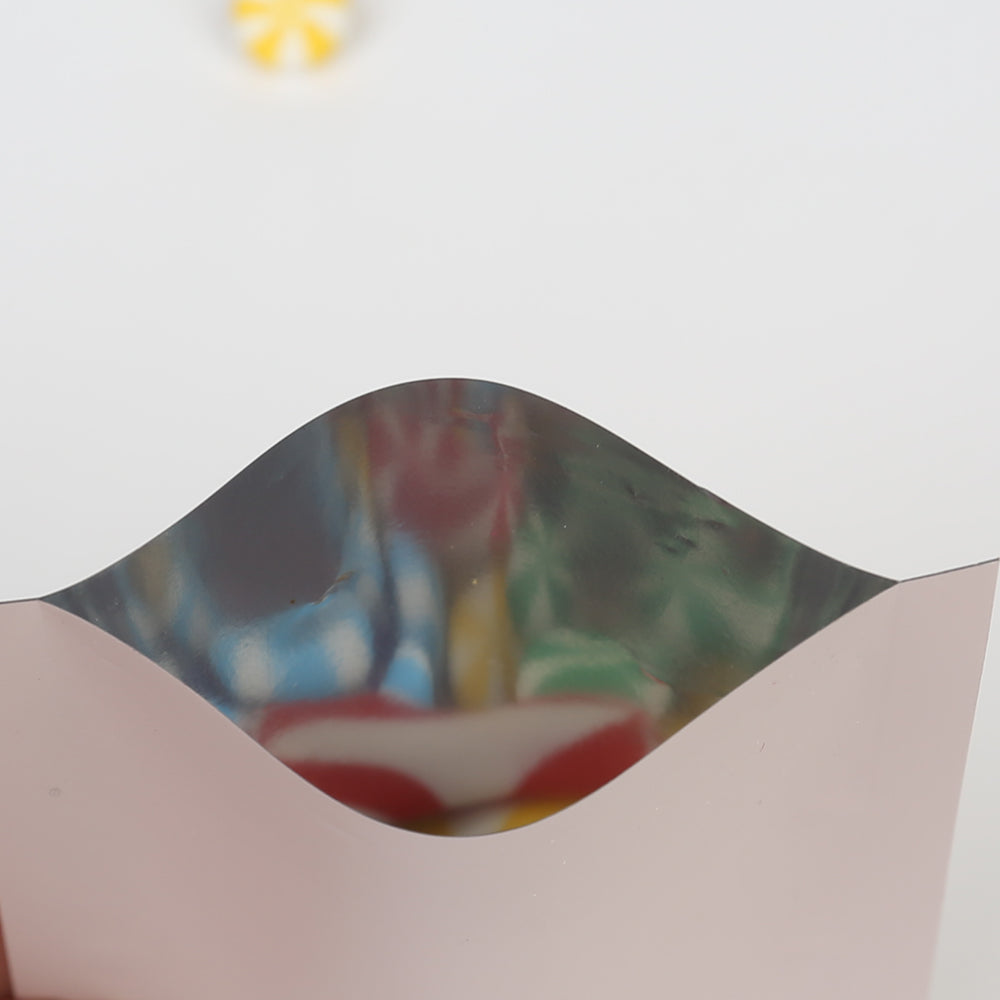 100x Open Top Mylar Bags Flat Pouch Sachet 6x9CM Peach Pink BPA Free