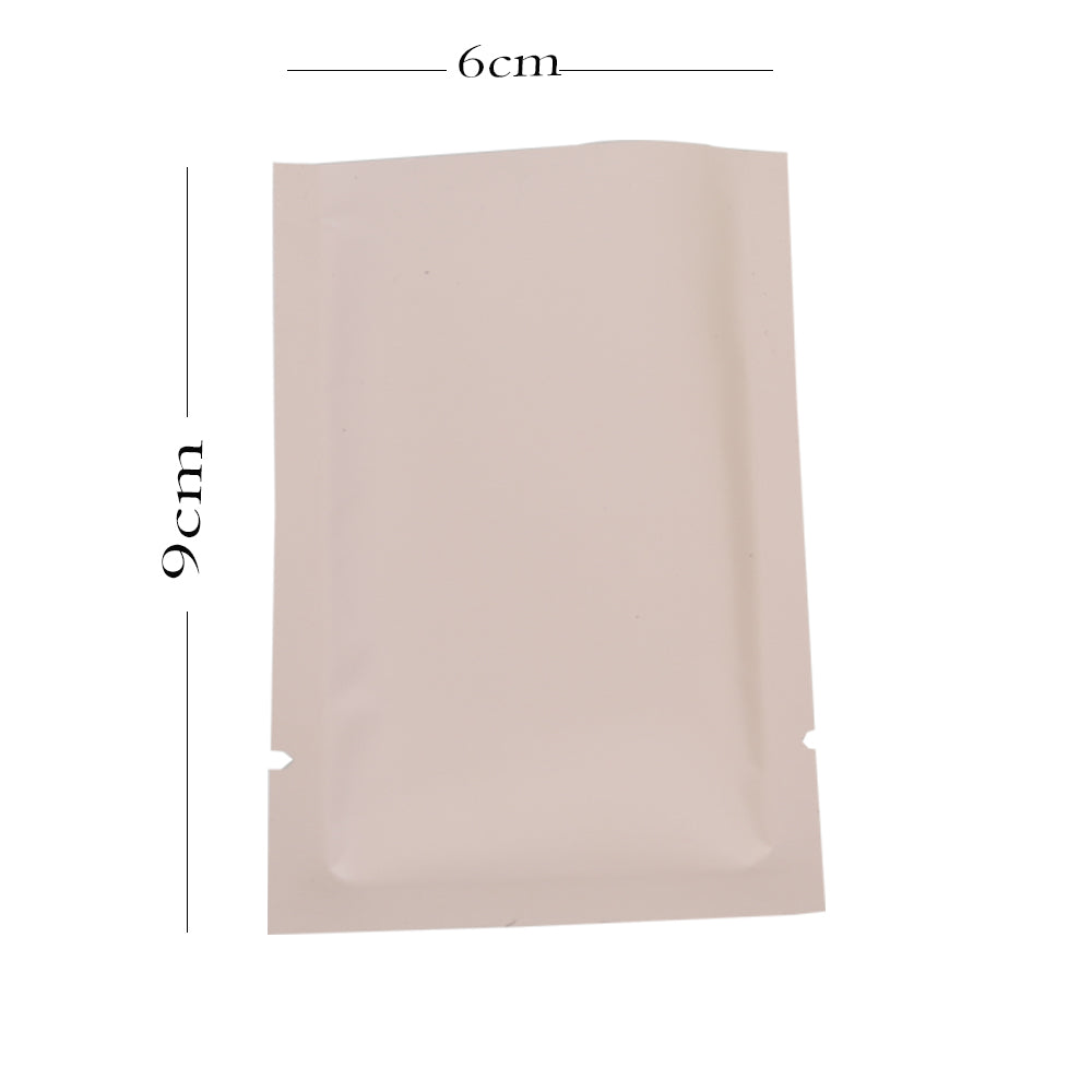 100x Open Top Mylar Bags Flat Pouch Sachet 6x9CM Peach Pink BPA Free