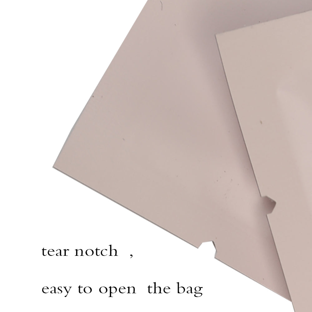 100x Open Top Mylar Bags Flat Pouch Sachet 6x9CM Peach Pink BPA Free
