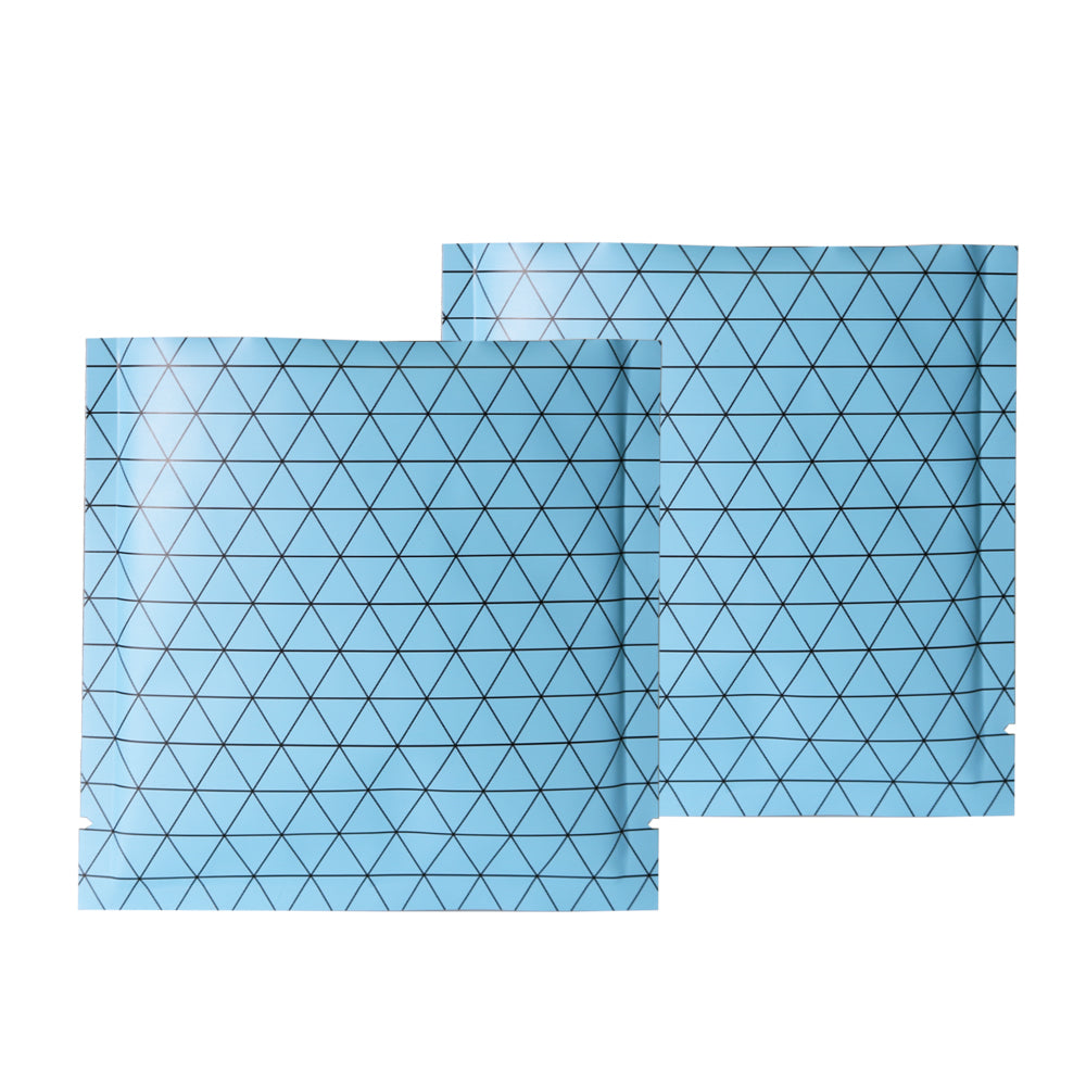 100x Open Top Bags Flat Pouch Sachet Blue Heat Sealant Tear Notch BPA Free