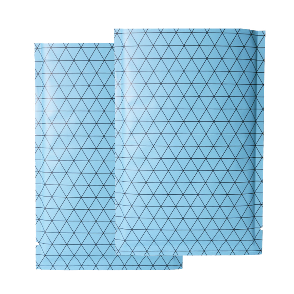 100x Open Top Bags Flat Pouch Sachet Blue Heat Sealant Tear Notch BPA Free