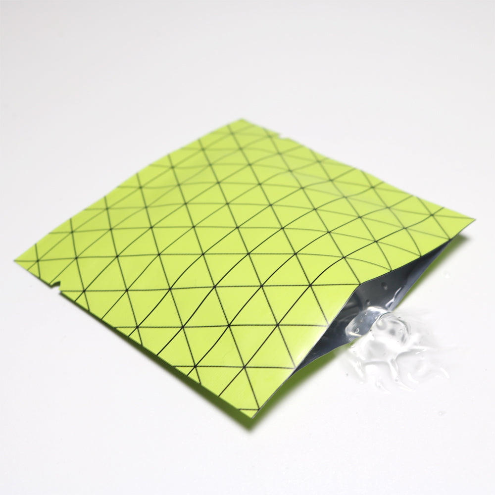 100x Open Top Food Bags Flat Pouches Sachet Green Heat Sealant BPA Free Packing
