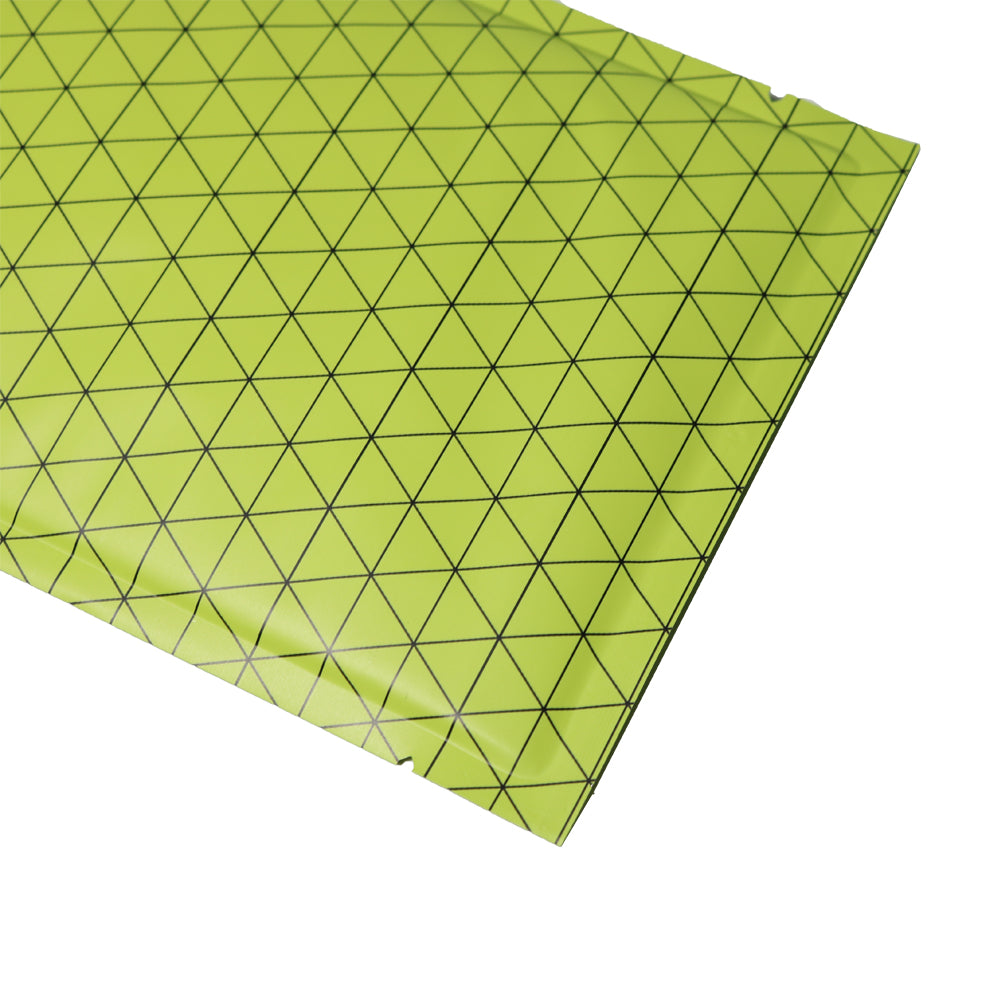 100x Open Top Food Bags Flat Pouches Sachet Green Heat Sealant BPA Free Packing