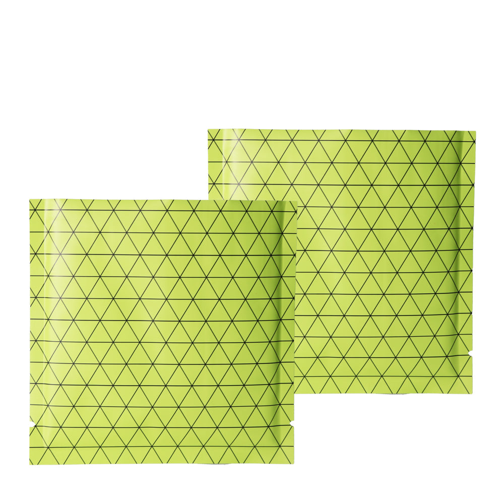100x Open Top Food Bags Flat Pouches Sachet Green Heat Sealant BPA Free Packing