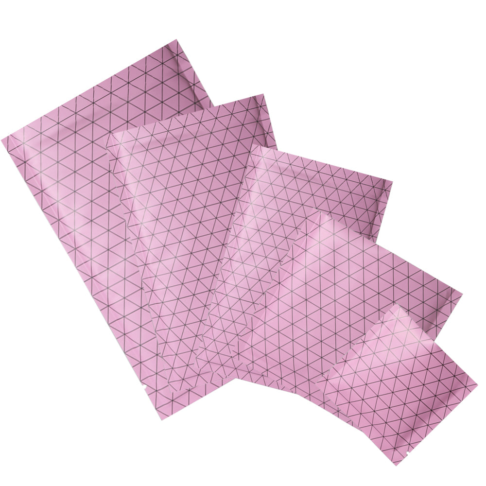 100x Open Top Packing Bags Flat Pouch Sachet Pink Heat Sealant BPA Free