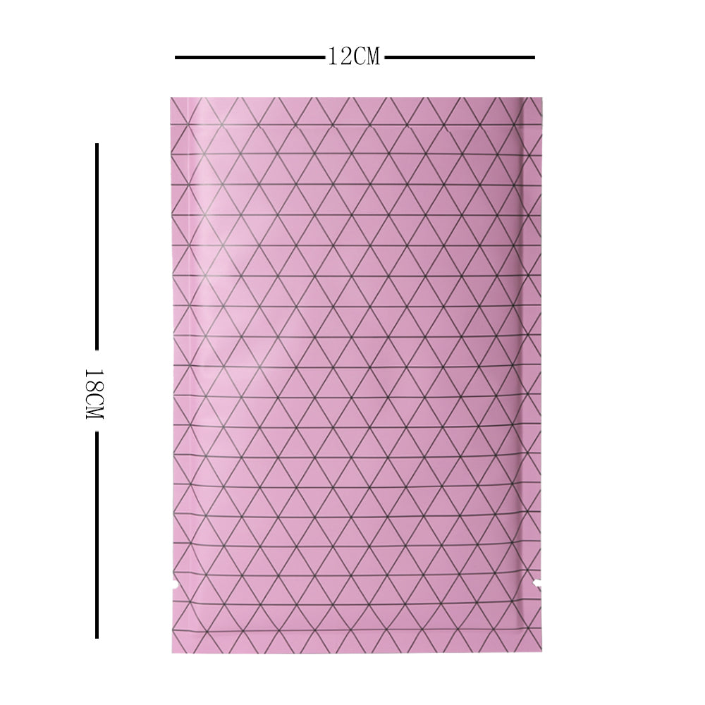 100x Open Top Packing Bags Flat Pouch Sachet Pink Heat Sealant BPA Free