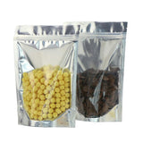 Strong Gripseal Gussetted Bags Zipper Seal Lock Clear Silver BPA Free Food Grade Packaging