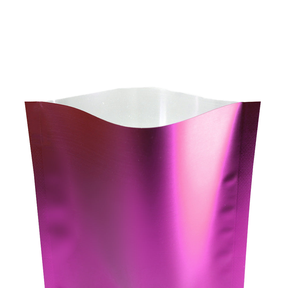 100x Open Top Bags Flat Pouch Clear Hot Pink 6x9 cm BPA Free Food Packaging