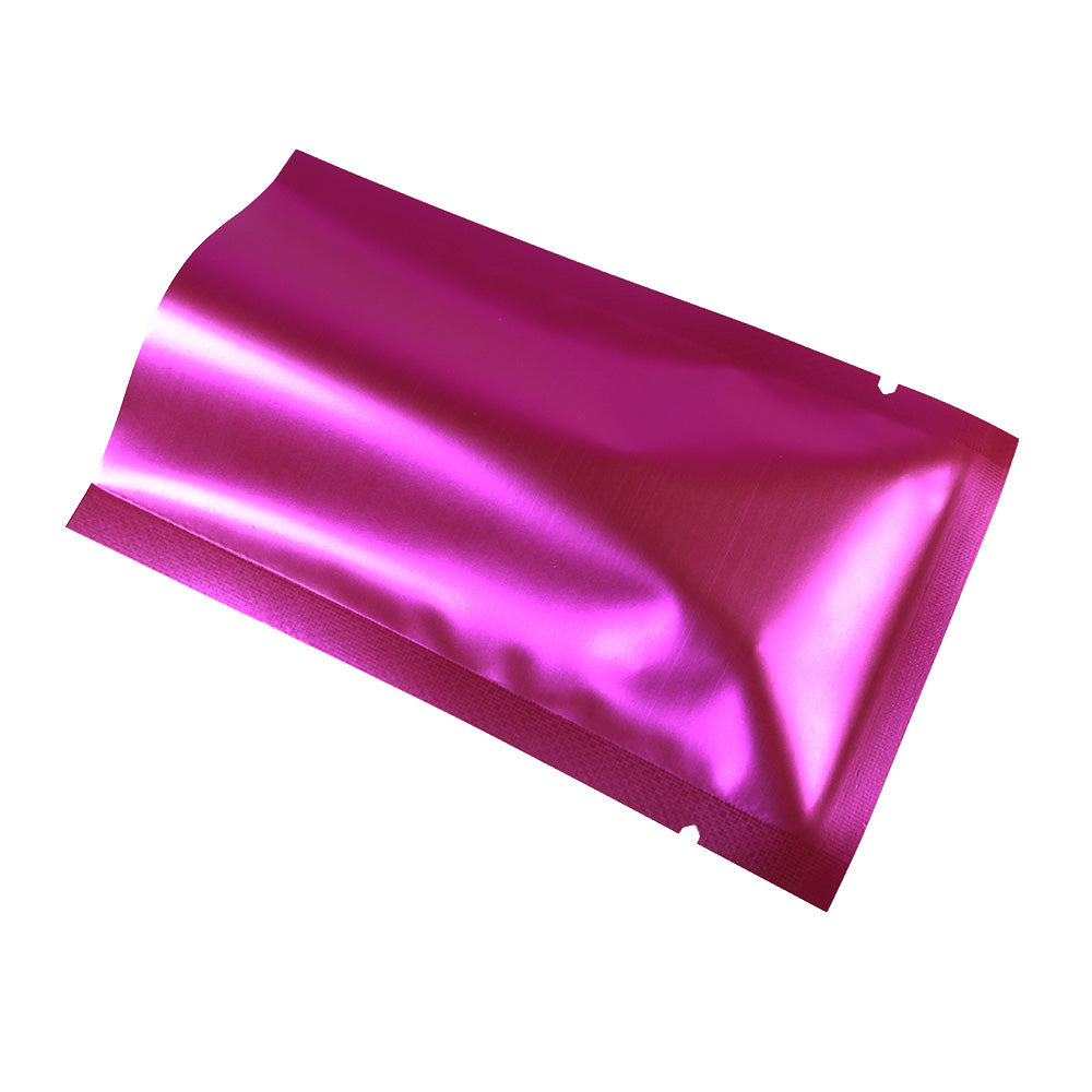 100x Open Top Bags Flat Pouch Clear Hot Pink 6x9 cm BPA Free Food Packaging
