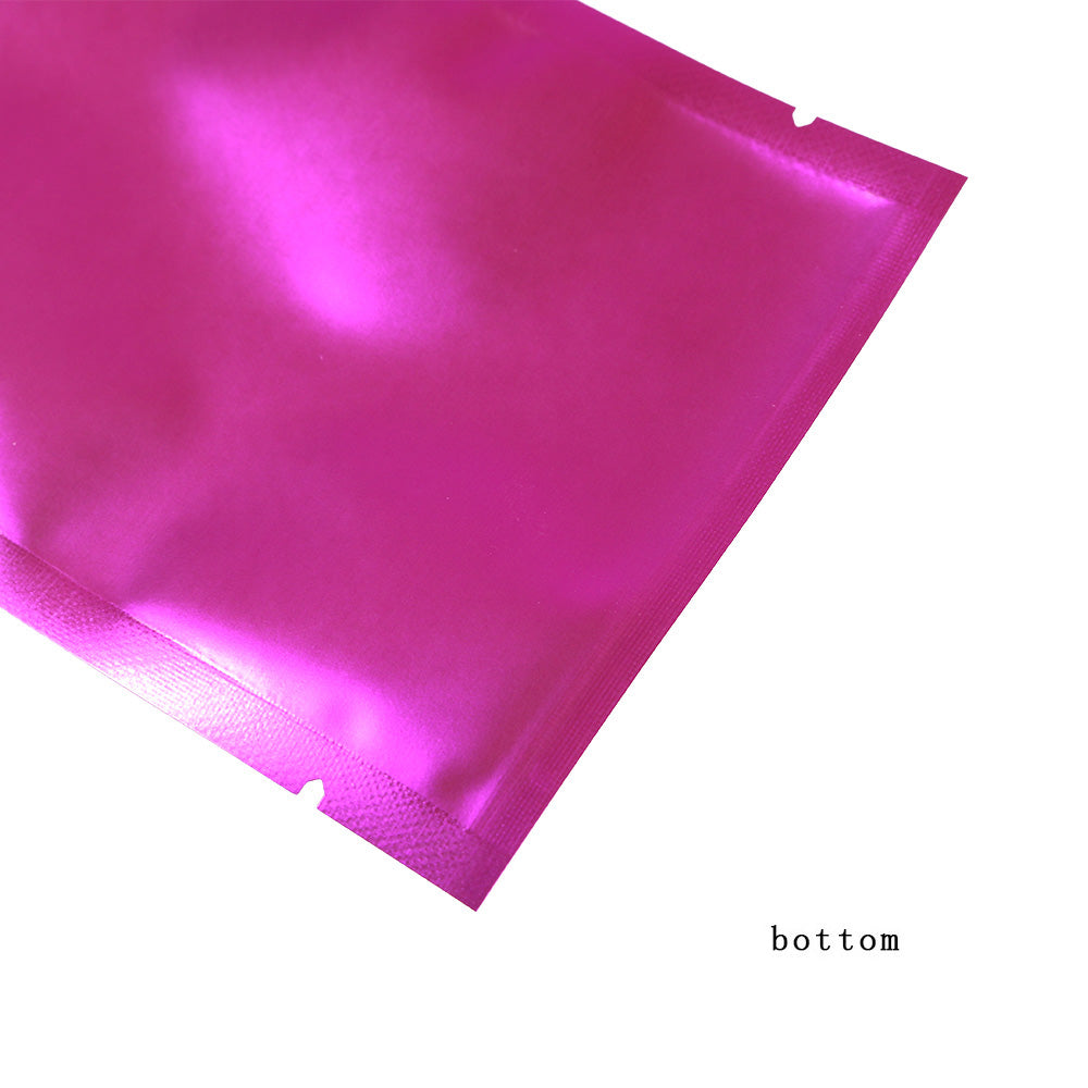 100x Open Top Bags Flat Pouch Clear Hot Pink 6x9 cm BPA Free Food Packaging