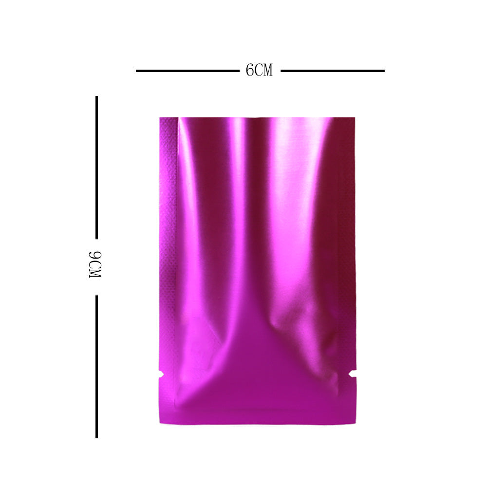 100x Open Top Bags Flat Pouch Clear Hot Pink 6x9 cm BPA Free Food Packaging