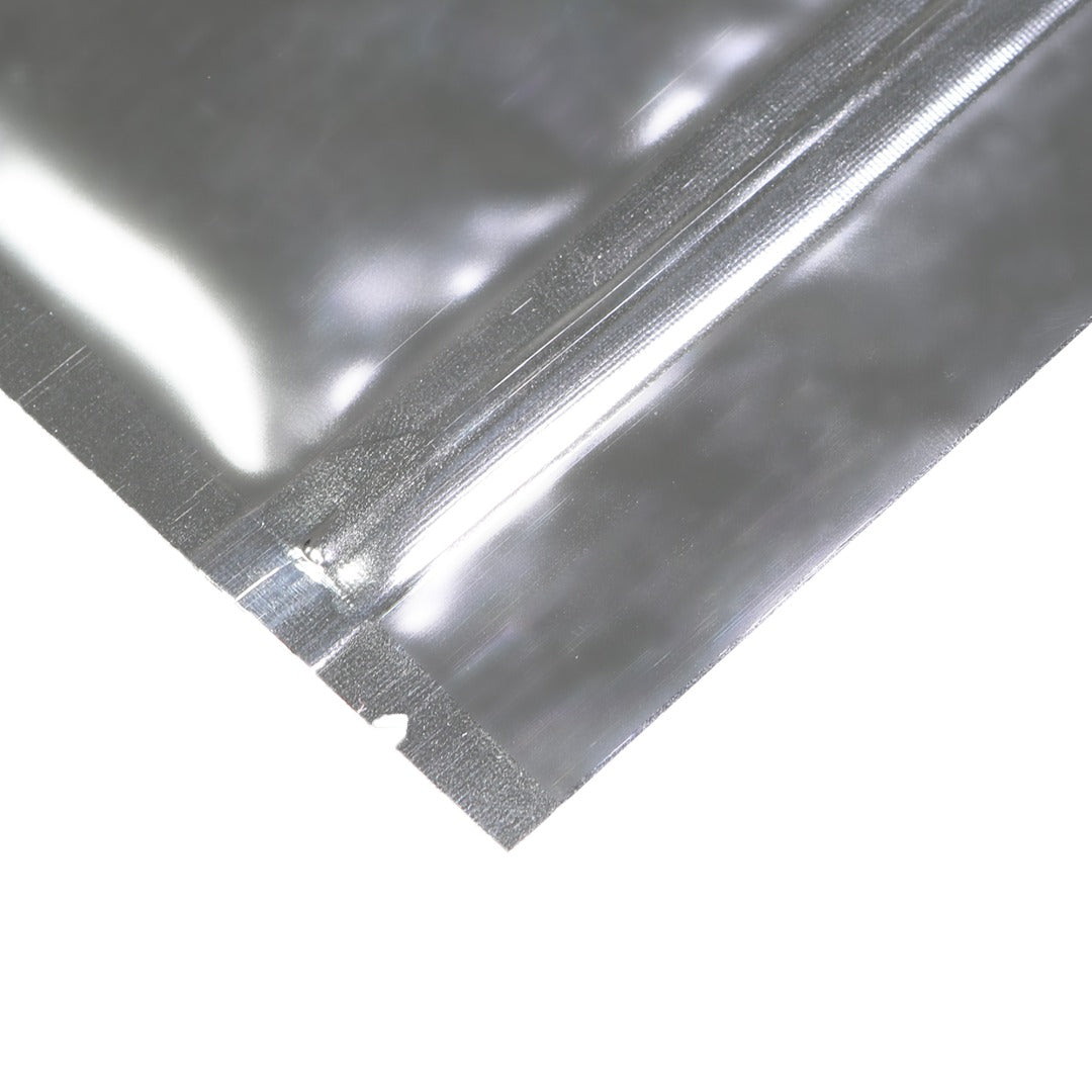 100x Grip Seal Food Bags Zipper Lock Flat Pouch 7.5x10CM Silver BPA Free Packing