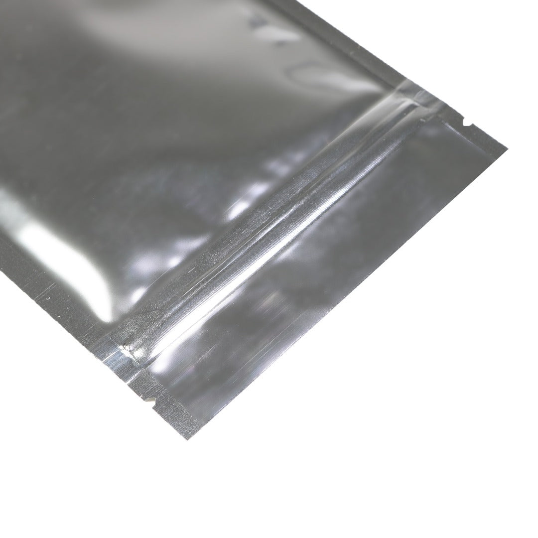 100x Grip Seal Food Bags Zipper Lock Flat Pouch 7.5x10CM Silver BPA Free Packing