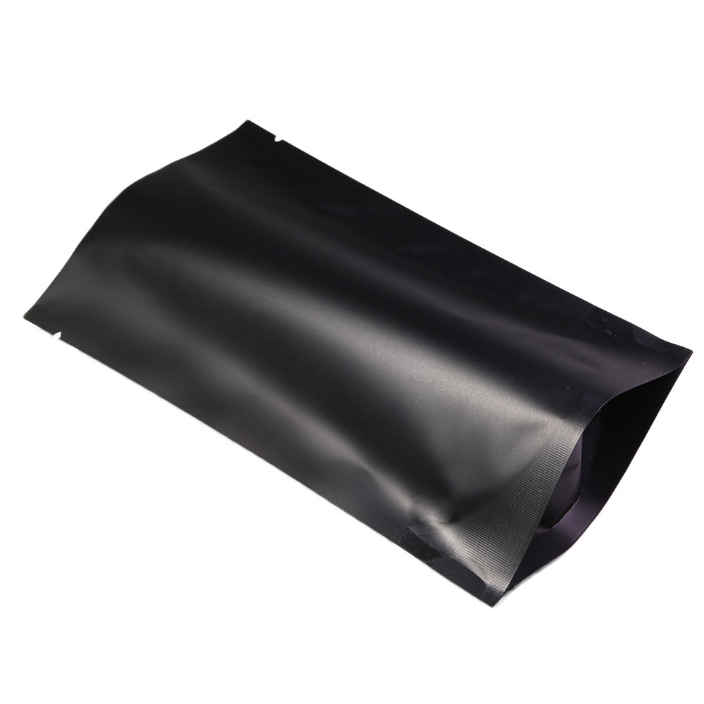 100x Open Top Gusset Bags Pouch Sachet 10x16CM Heatseal BPA Free Matte Black