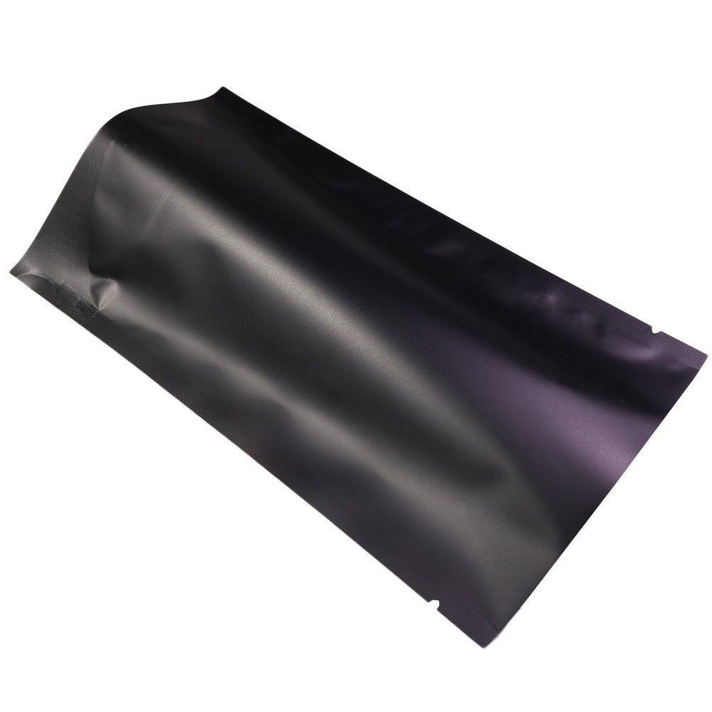 100x Open Top Gusset Bags Pouch Sachet 10x16CM Heatseal BPA Free Matte Black