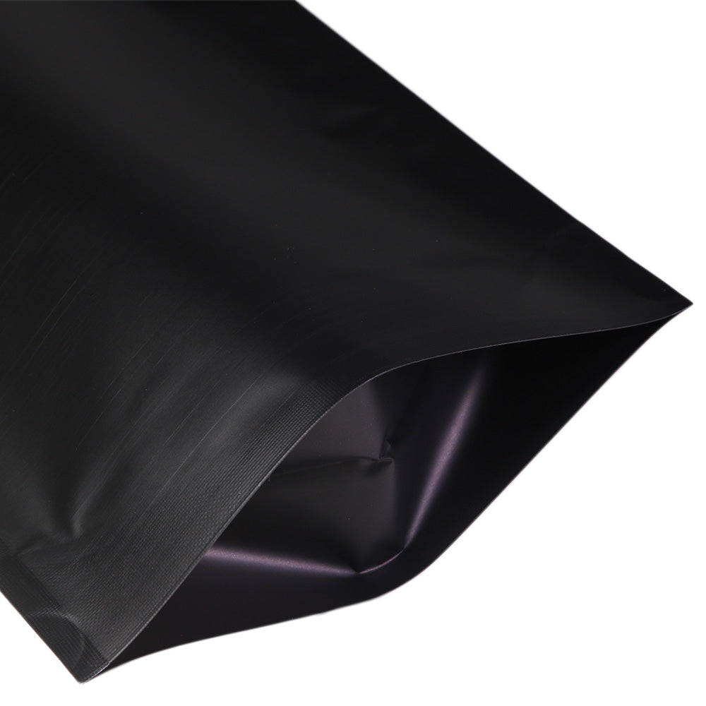 100x Open Top Gusset Bags Pouch Sachet 10x16CM Heatseal BPA Free Matte Black