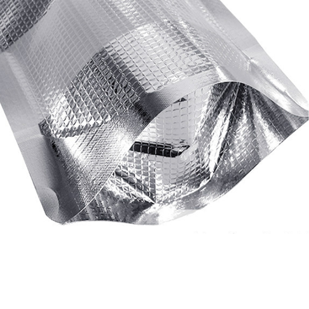 Gripseal Food Bags Silver Foil Clear Window Gusset Base Stand-Up Pouches BPA Free Packing