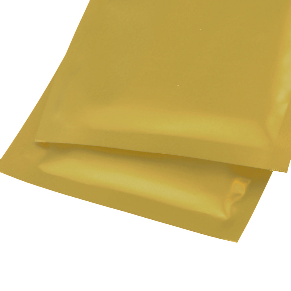 100x Food Bags Zip Seal Lock Gripseal Flat Pouch 8.5x13cm BPA Free Clear Golden