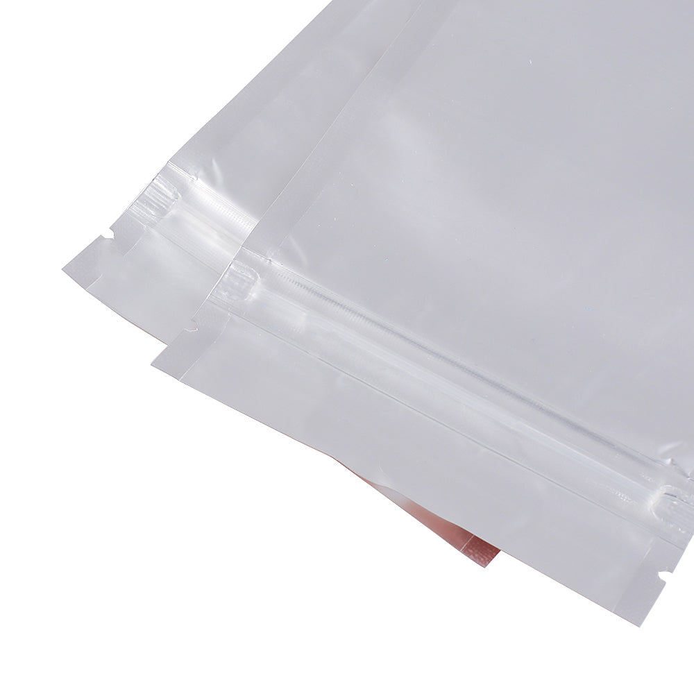 100x Food Bags Zip Seal Lock Gripseal Flat Pouch 8.5x13cm BPA Free Clear Golden