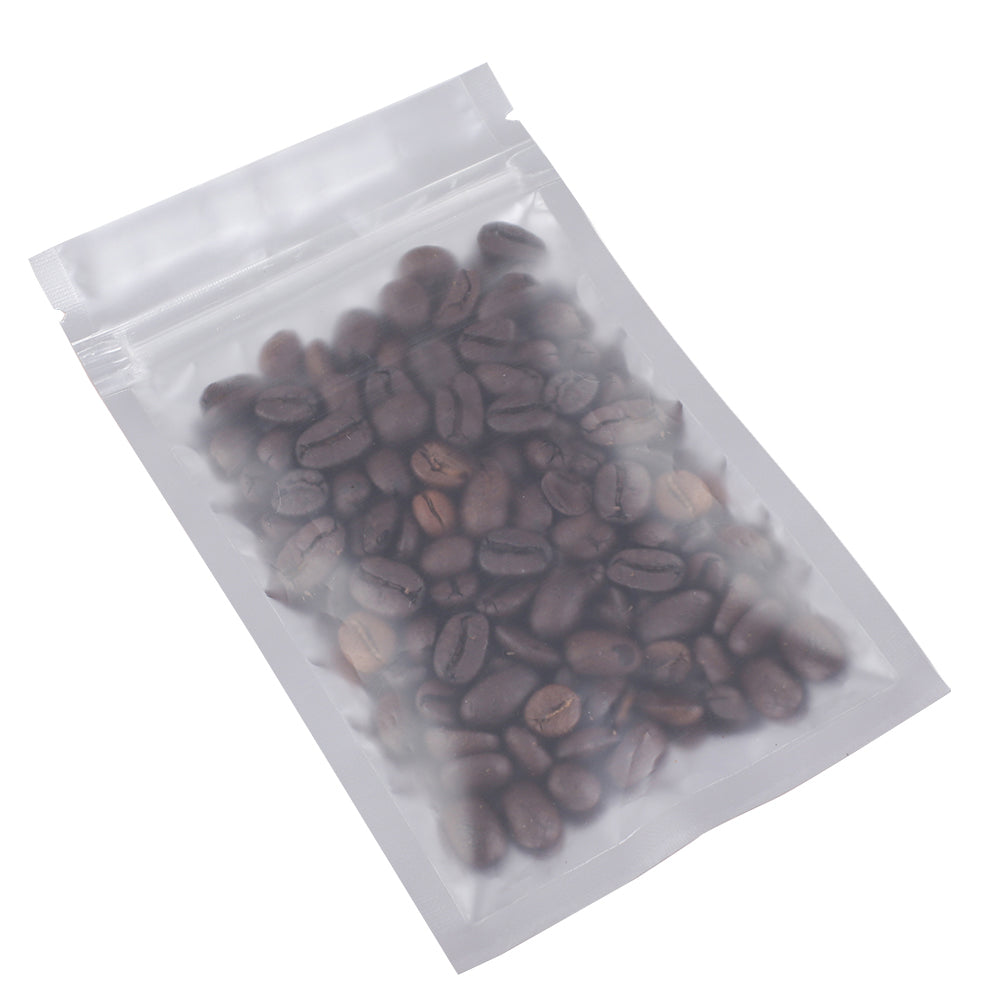 100x Food Bags Zip Seal Lock Gripseal Flat Pouch 8.5x13cm BPA Free Clear Golden